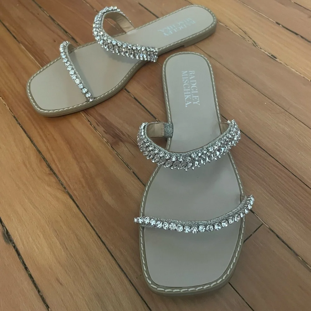 BADGLEY MISCHKA COLLECTION Thina Slide Sandal Size 9‎